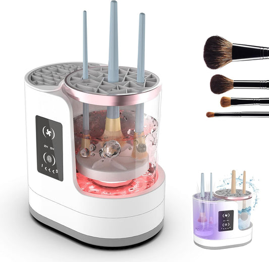 Nettoyeur de pinceaux de maquillage électrique, nettoyage électrique et séchage rapide pour les familles paresseuses, outil de nettoyage automatique des pinceaux de maquillage avec fonction de séchage